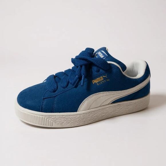 Puma Suede XL Men’s Size 10 Blue White Sneakers - Picture 2 of 8